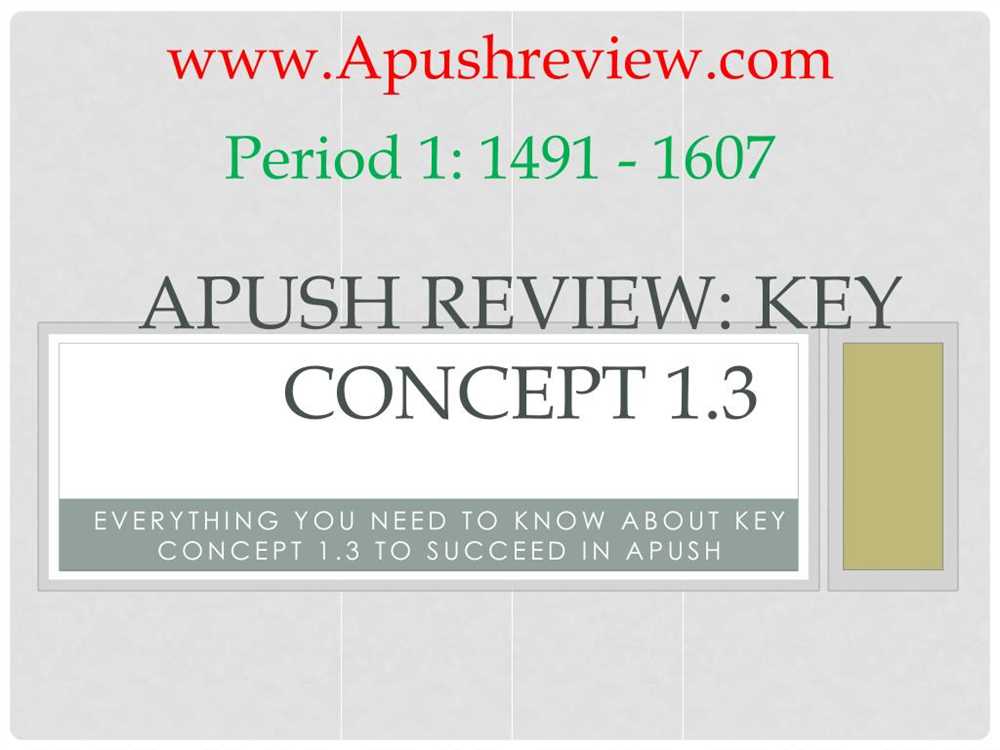 Answer Key for Apush Summer Assignment Question 3