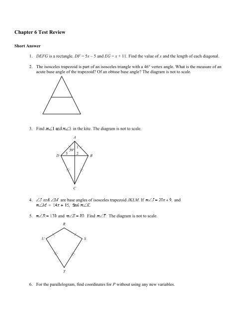 Understanding Chapter Tests in Geometry