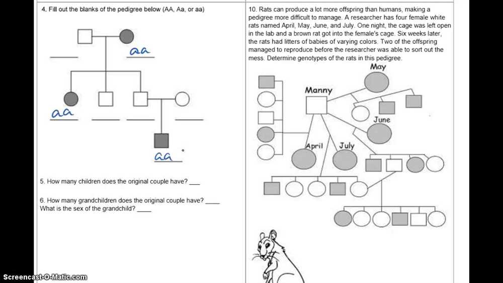 7 4 human genetics and pedigrees answer key