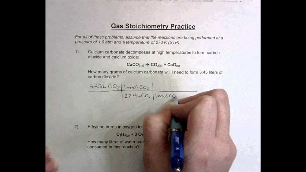 Chapter 12 stoichiometry test answer key