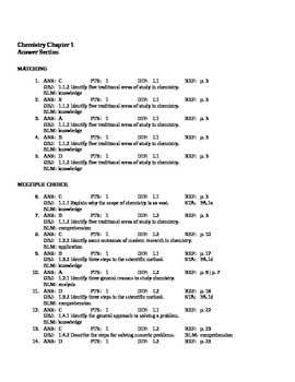 Chemistry chapter 4 answer key