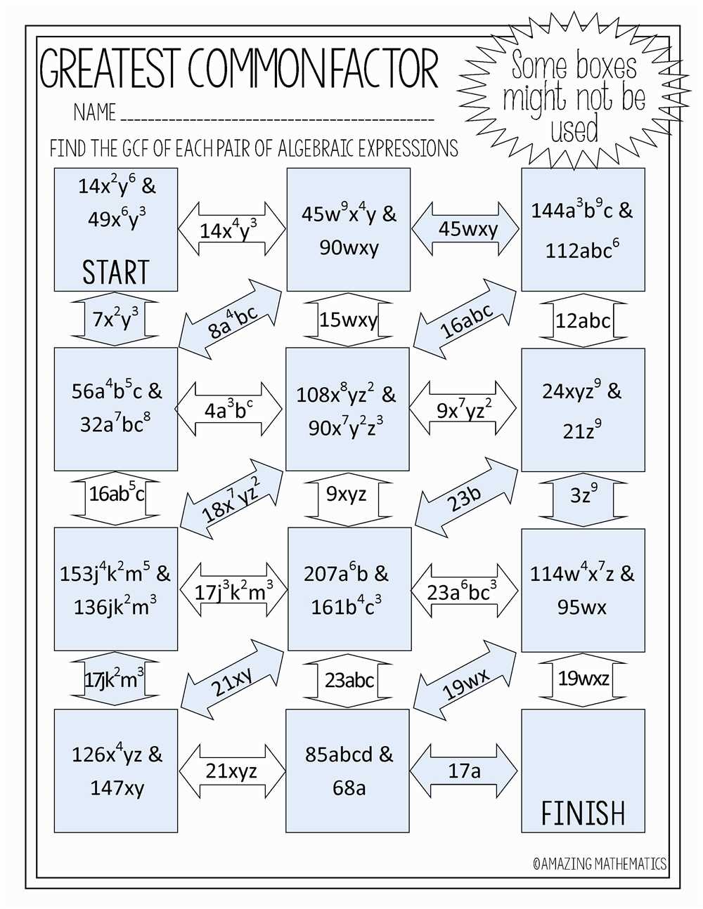 What is Clue Factoring Worksheet?