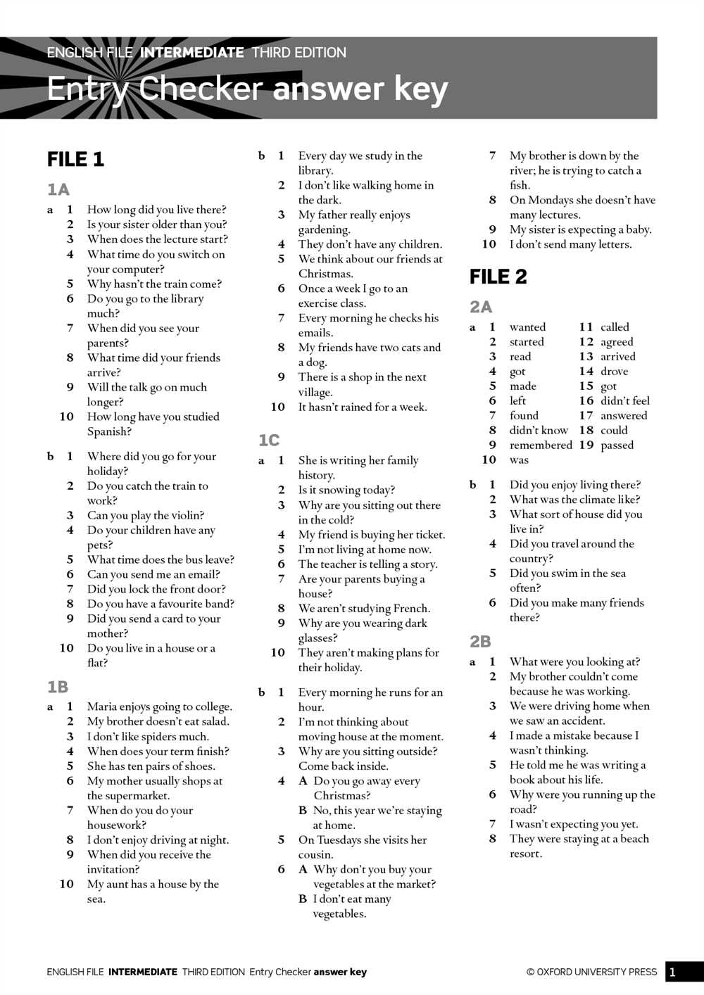 Brain check lesson 1 answer key