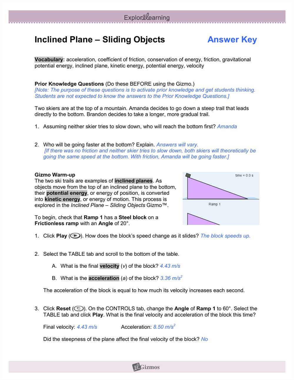 Reaction energy gizmo assessment answers