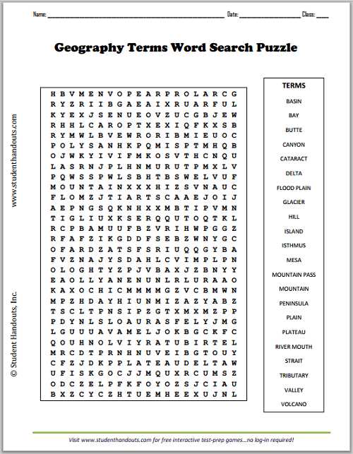 Economics terms word search puzzle answers