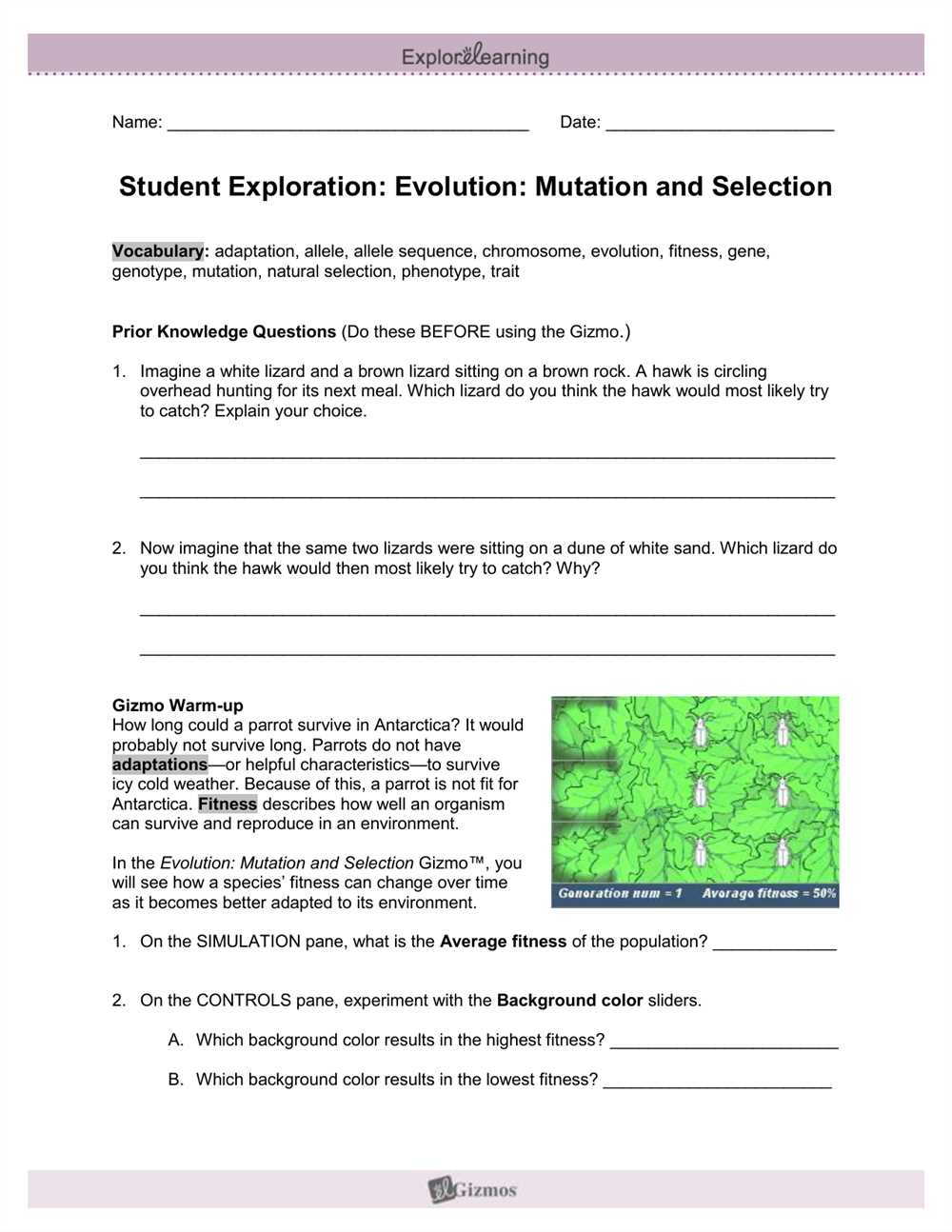 Features of Fingerprinting Gizmo Answer Key PDF