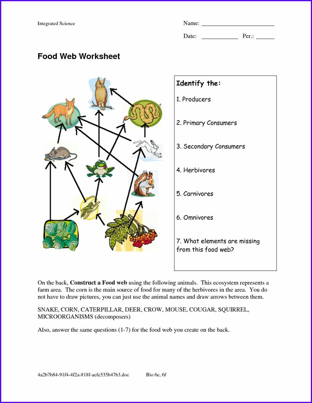 Key Points and Discussions Highlighted in the Worksheet