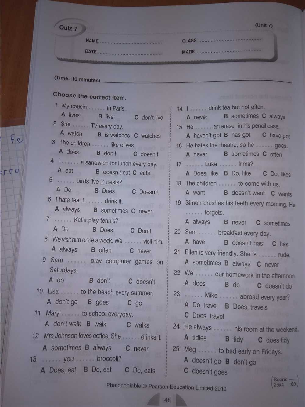 Overview of Quiz 10 2 congruent chords