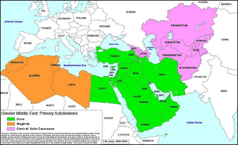 Middle east and south asia 1 unit test