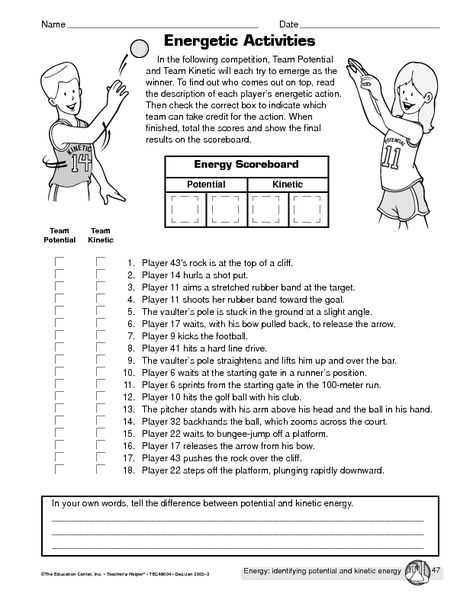 Energy Diagram Worksheet Example 2: