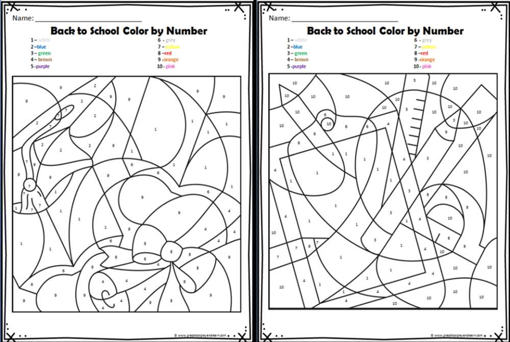 Color by number the mole answers