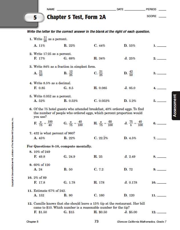 Final exam review packet algebra 2 answer key