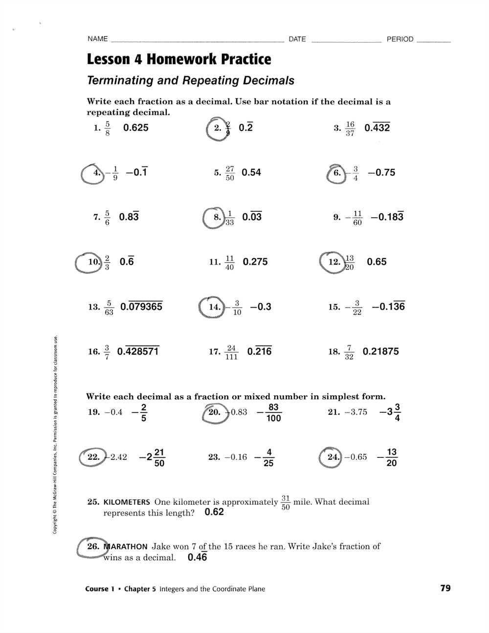 Answer to Question 4