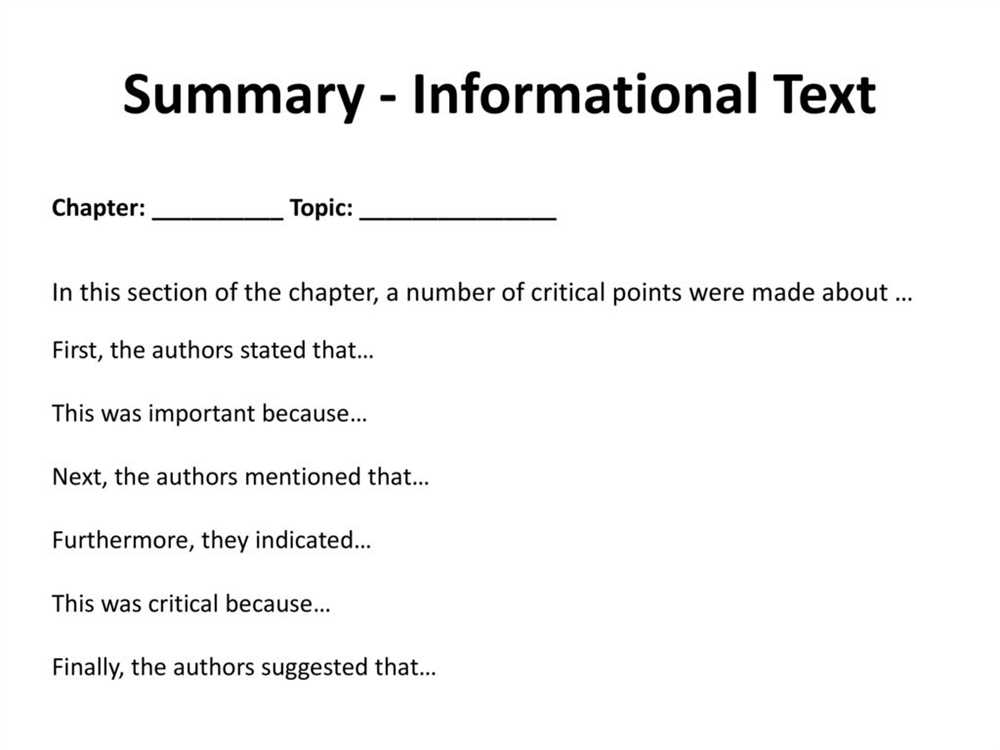 Tips for Effective Summarizing