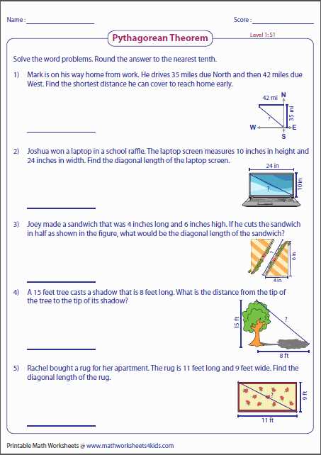 Lesson 6 Homework Practice: Use the Pythagorean Theorem Answer Key