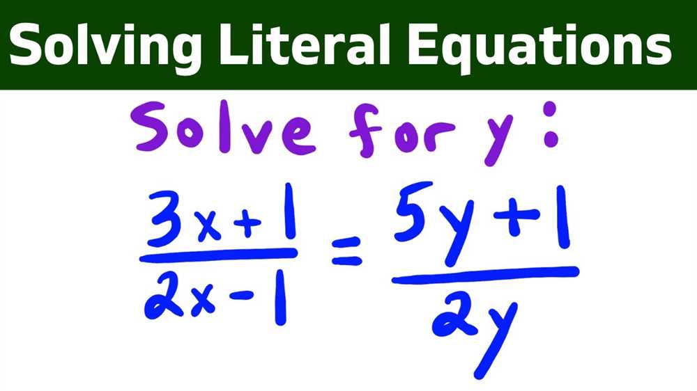 Literal equations coloring activity answers