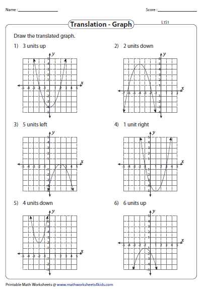 Quadratic transformation worksheet answers