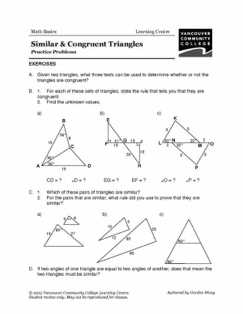 Math 2 unit 6 triangles and congruence answer key