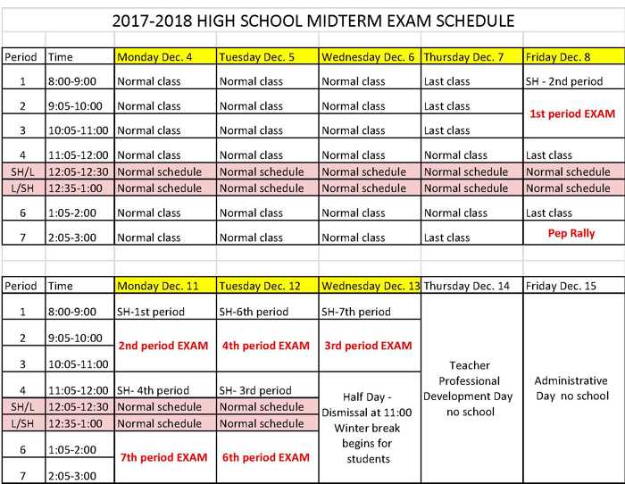 Une Final Exam Schedule Spring 2025