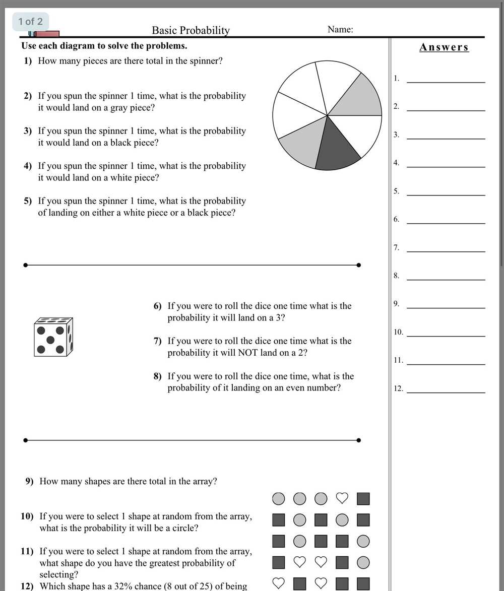 Types of Probability Questions