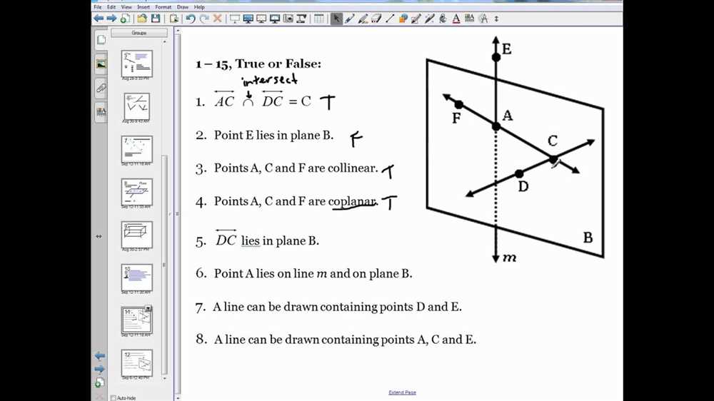 1 1 points lines and planes answer key