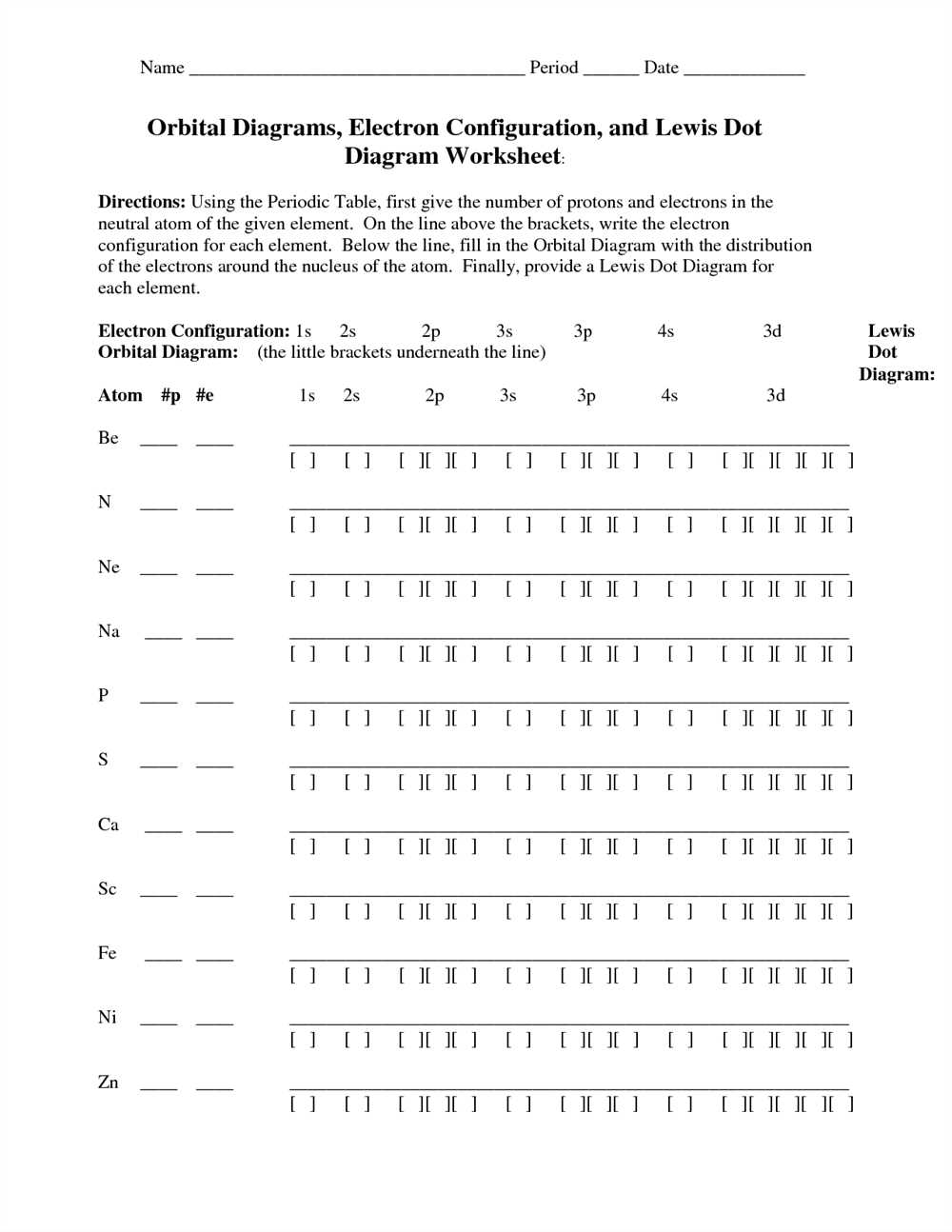 Ground State vs. Excited State Electron Configurations