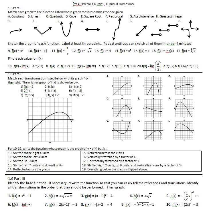 Operations and compositions of functions maze answer key