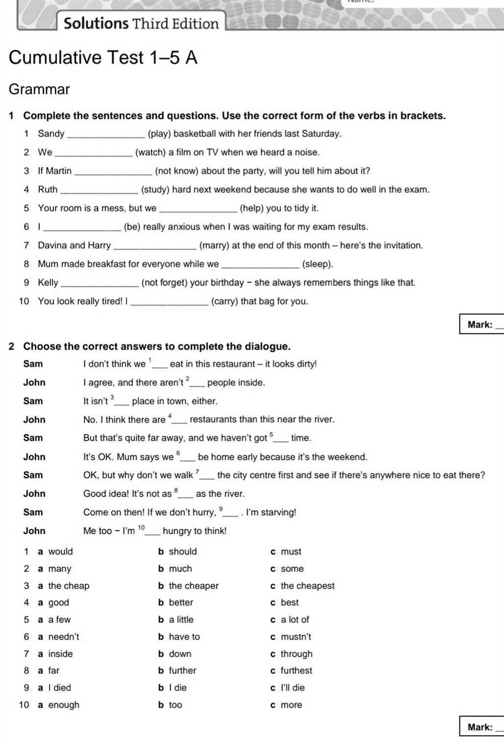 unit test quizlet edgenuity english 2 semester 1
