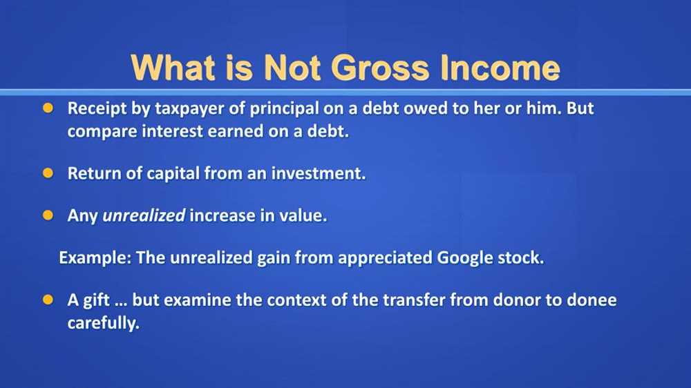 Definition of Gross Income