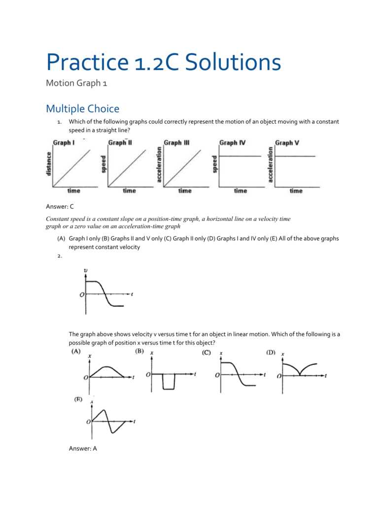 Position vs time graph worksheet with answers