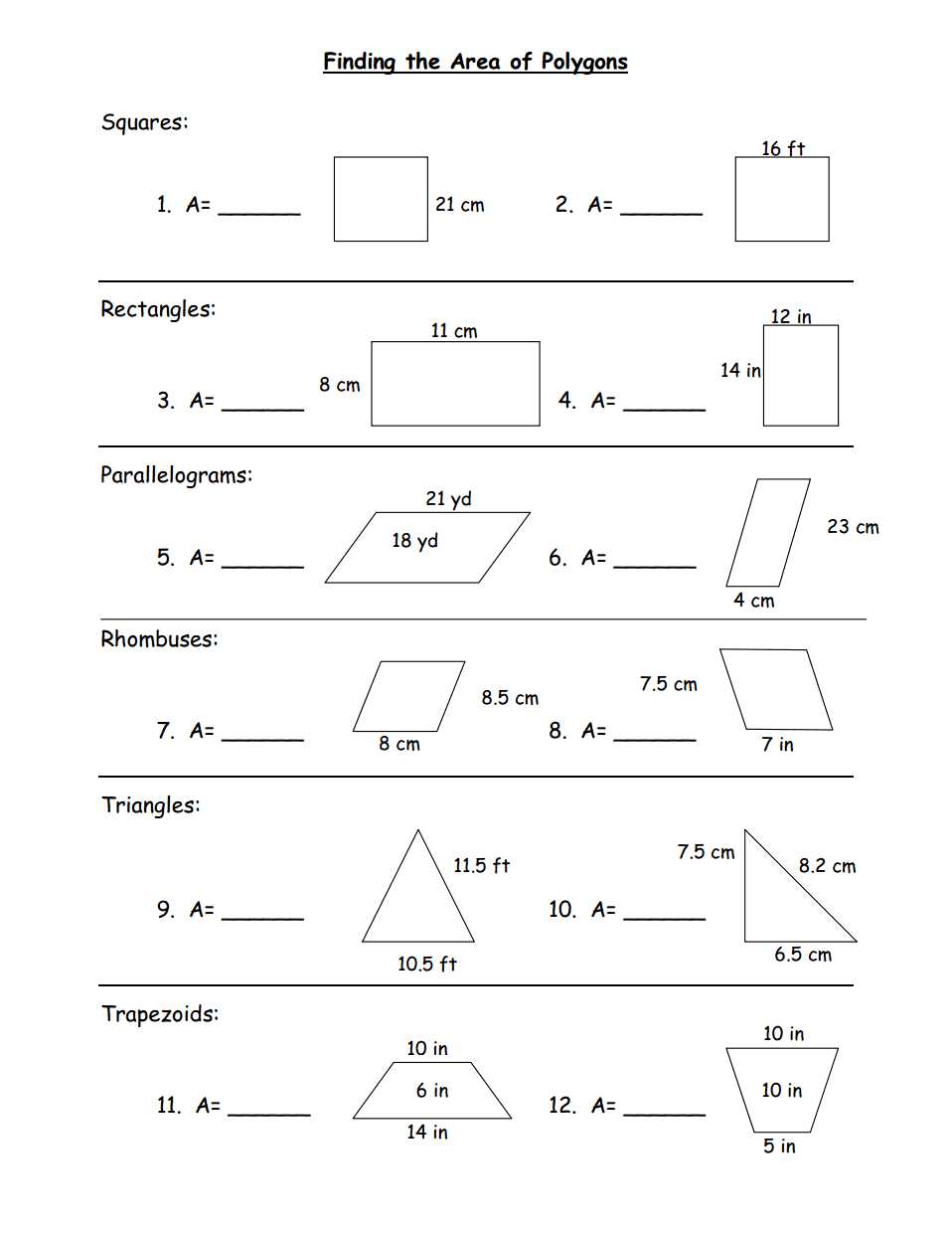 Solving Problems Involving Trapezoids