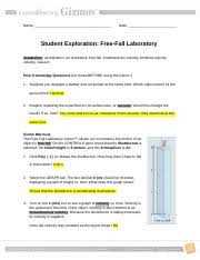 What is a Free Fall Laboratory Gizmo?