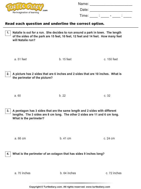 Ratio of perimeters and areas worksheet answers