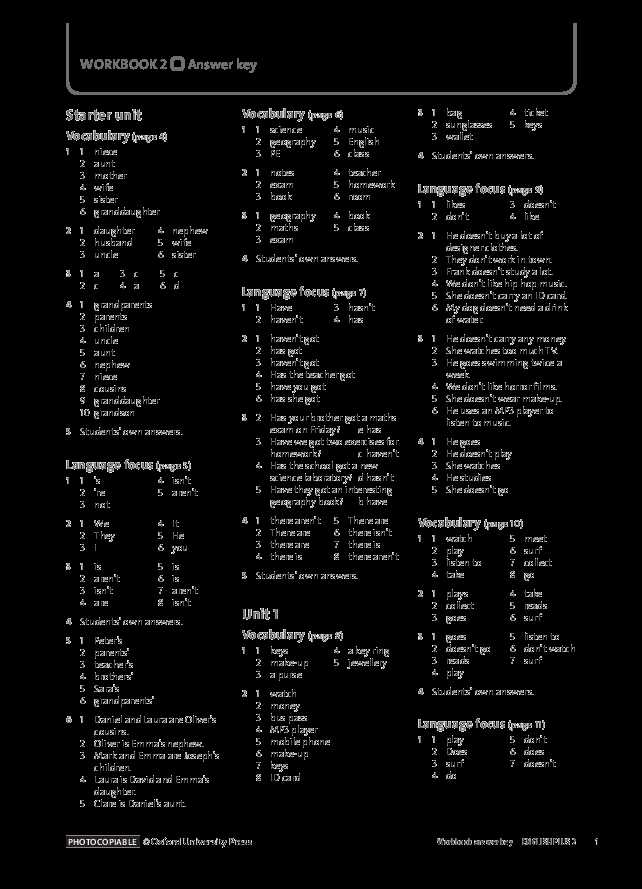 Review of lessons 6 9 unit 2 answer key