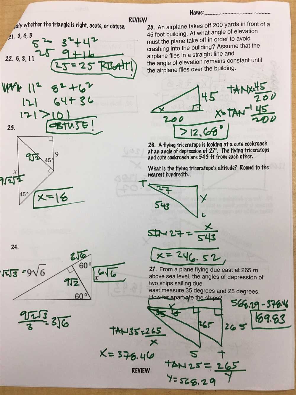 Understanding the concept and properties of special right triangles