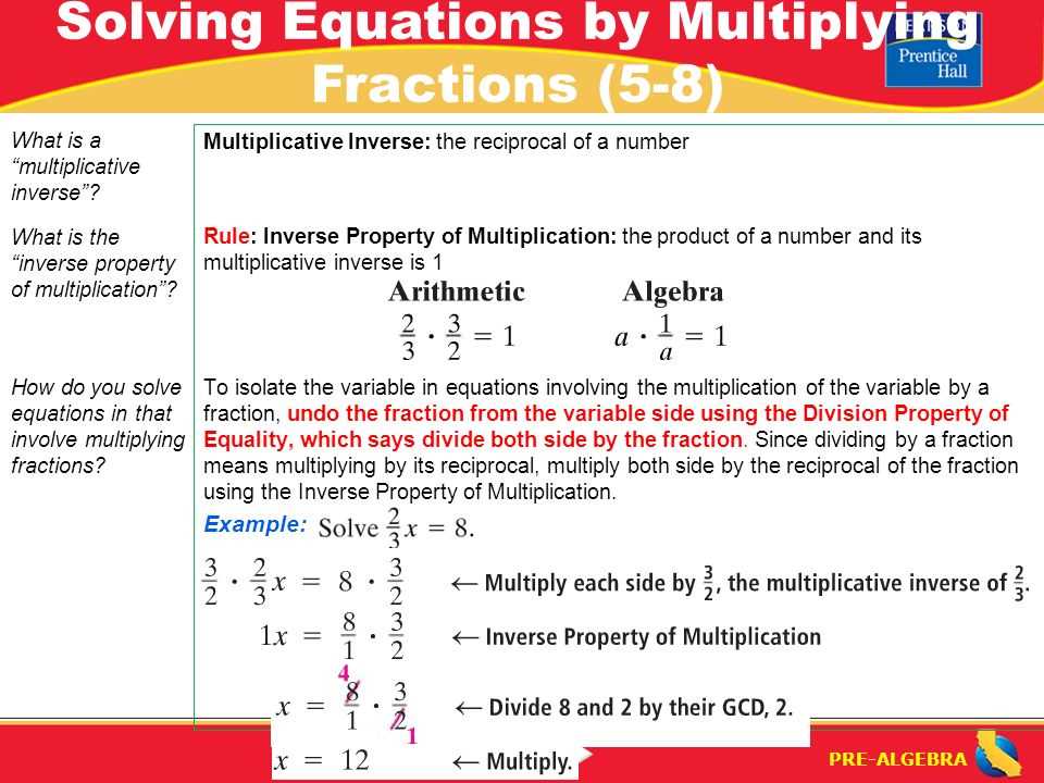 Test yourself: solving equations problems