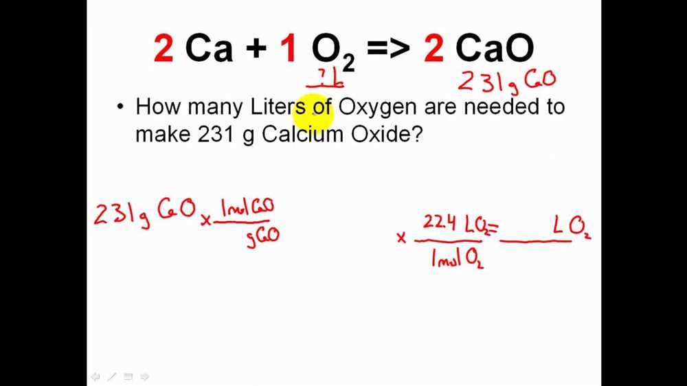Stoichiometry chapter 9 test answers