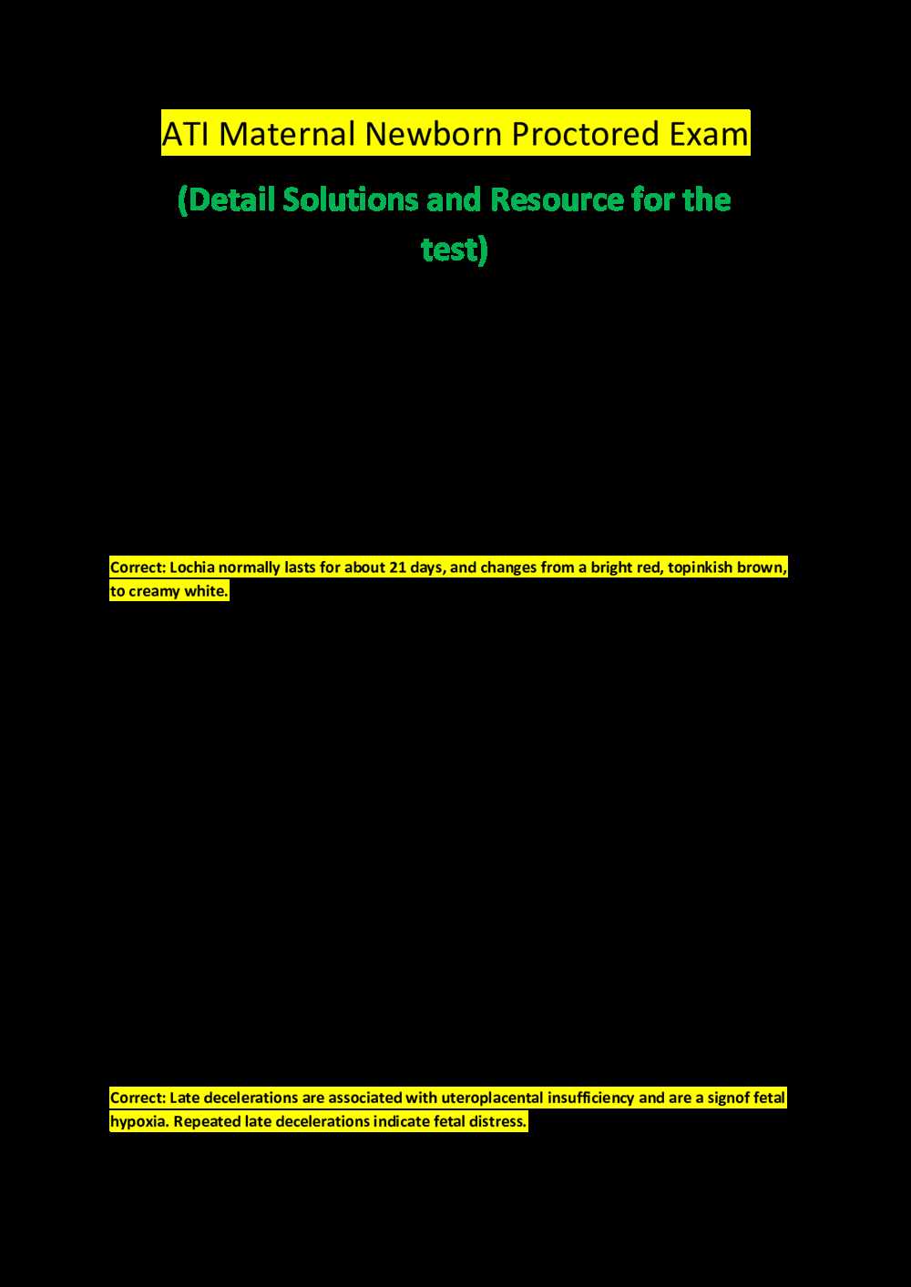 Strategies for success on the ATI Maternal Newborn Posttest