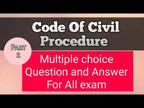 Civil procedure multiple choice questions and answers pdf