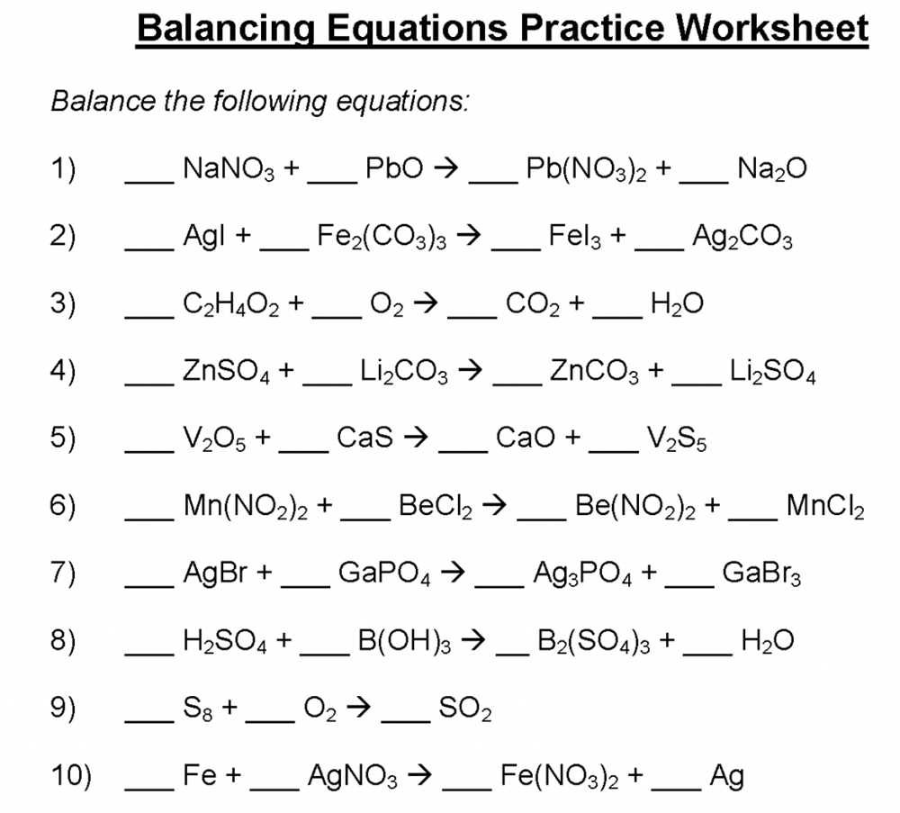 How to Balance Chemical Equations