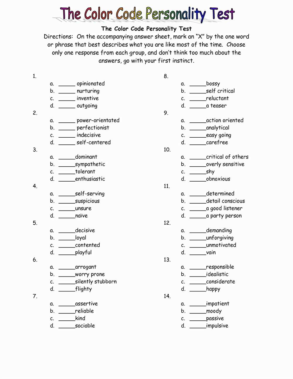 Applying the Shape Personality Test in Everyday Life