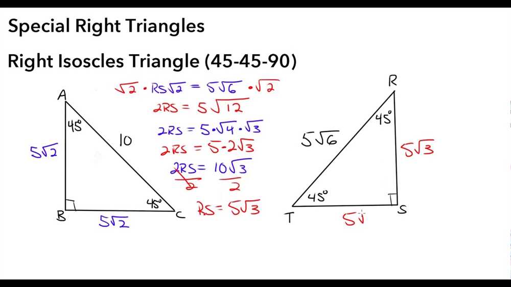 45-45-90 Triangle: