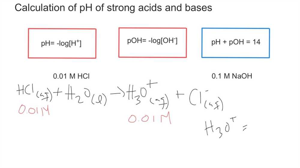 Calculating ph and poh worksheet answers