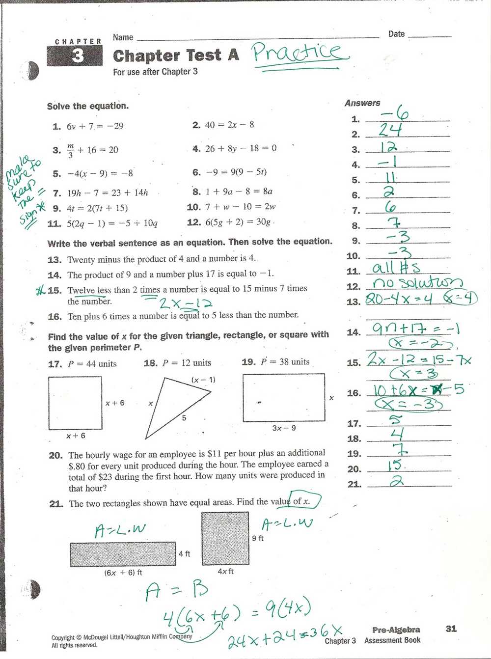 Glencoe geometry chapter 1 answer key