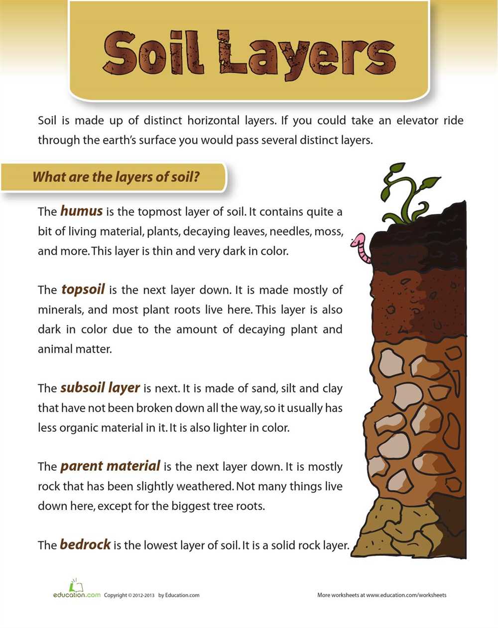 Weathering and soil worksheet answer key