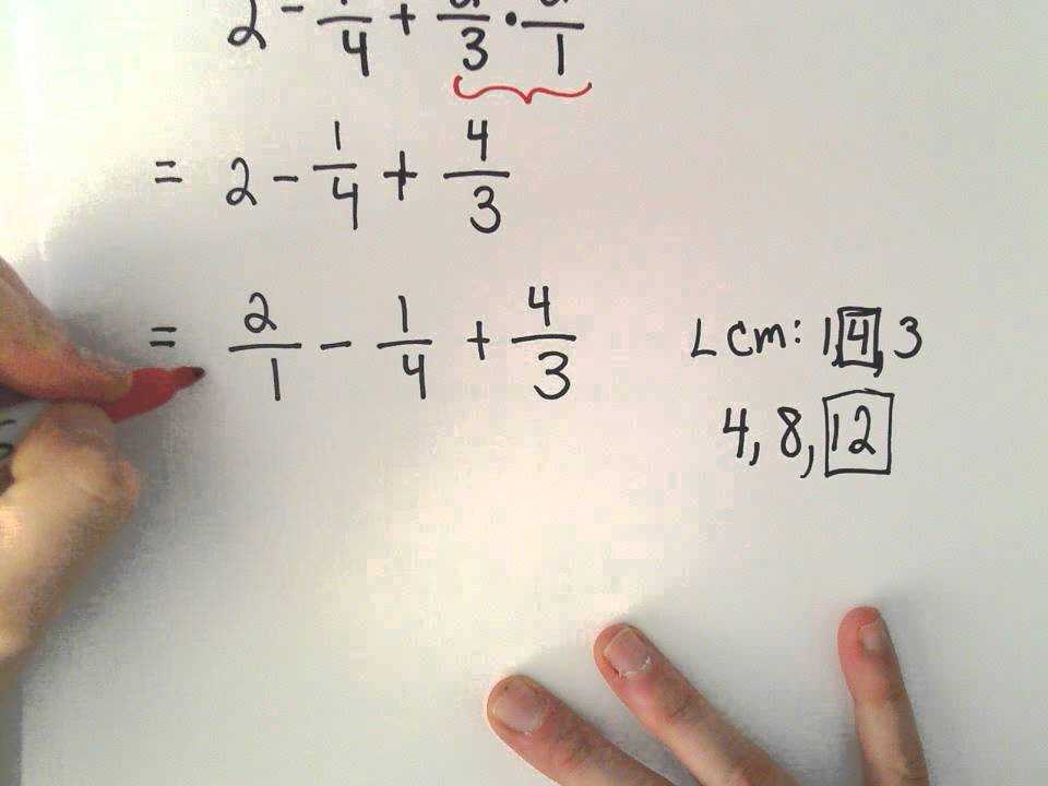 Week 1 decimal and fraction operations answer key