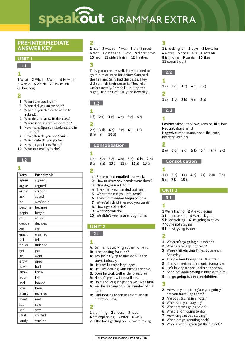 Writing and grammar 9 answer key