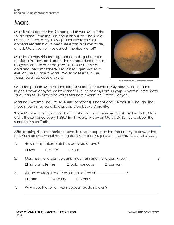 Earth in space worksheet answer key